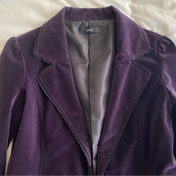 VINTAGE VELVET BLAZER DEADSTOCK - Picture 5 of 8